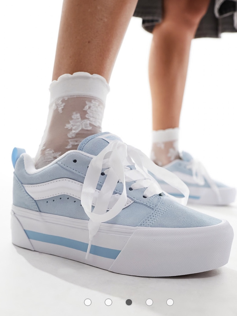 Vans shoes Low Top Sneakers in Light Blue and White Knu Stack sz 7.5 - Picture 10 of 10